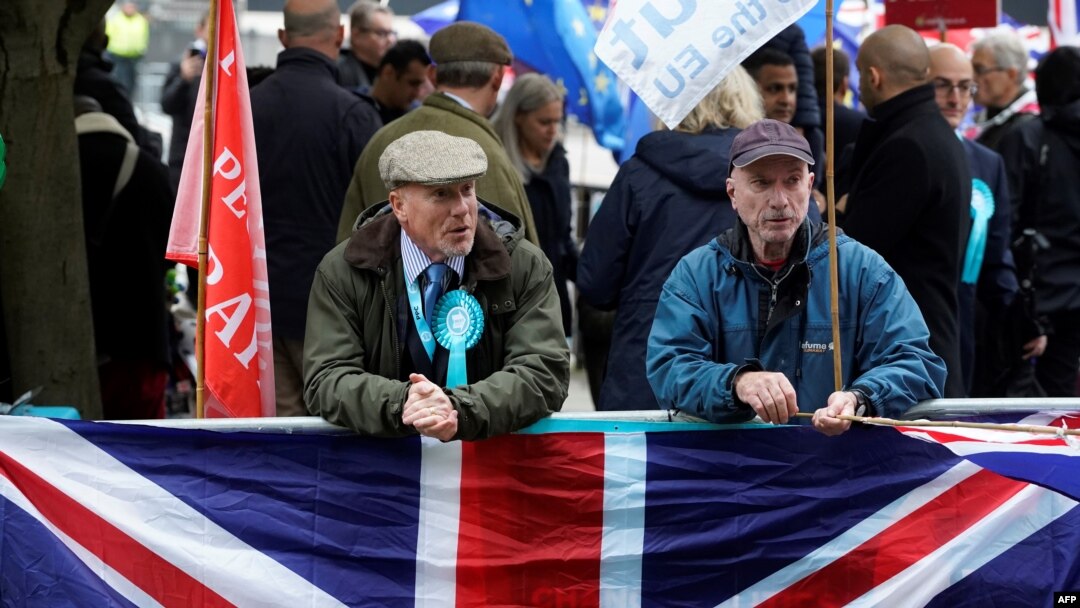 Pristalice Brexita na protestu u Londonu