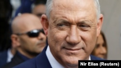 Liderul partidului centrist Albastru-Alb, Benny Gantz 