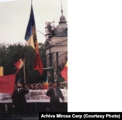 Aspect de la o demonstrație la Chișinău