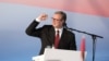 Presidenti serb Aleksandar Vuçiq në një tubim të Partisë Progresive Serbe, 27 qershor 2026.