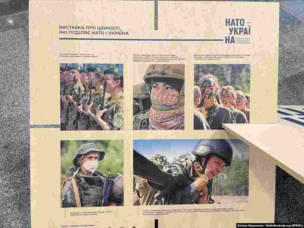 Фотографії показують, як українські прикордонники, військові, нацгвардійці обмінюються досвідом із фахівцями НАТО: проводять навчання й тренінги, відпрацьовують спільні дії