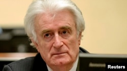 Radovan Karadžić tokom izricanja presude u Haškom sudu, 24. ožujka 2016.