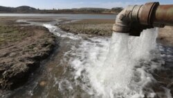 Переброс воды из Тайганского в Симферопольское водохранилище, Крым, 17 октября 2020 года