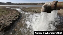 Перекидання води з Тайганського в Сімферопольське водосховище, Крим, 17 жовтня 2020 року