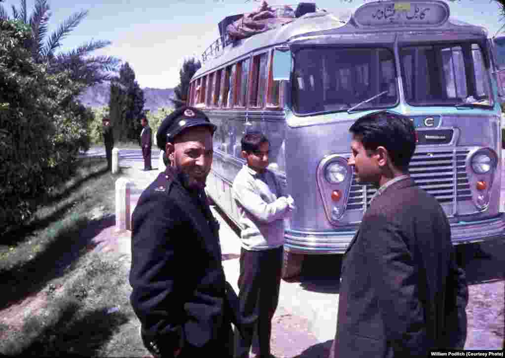 &quot;In the spring of 1968, my family took a public, long-distance Afghan bus through the Khyber Pass to visit Pakistan (Peshawar and Lahore),&quot; Peg Podlich remembers. &quot;The road was rather bumpy in that direction, too. As I recall it was somewhat harrowing at certain points with a steep drop off on one side and a mountain straight up on the other! I remember that before we left Kabul my father paid for a young man to go around the bus with a smoking censor to bless the bus or ward off the evil eye. I guess it worked -- we had a safe trip.&quot;