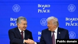 Президент Узбекистана Шавкат Мирзиёев (cлева) и президент США Дональд Трамп. Фото: пресс-служба президента Узбекистана