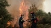 Dy zjarrfikës duke luftuar me zjarret në Greqi.