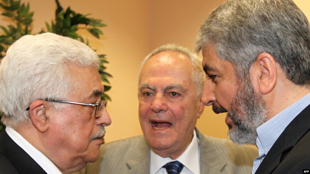 خالد مشعل و محمود عباس در قاهره 