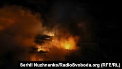 Последствия ракетного удара по Киеву