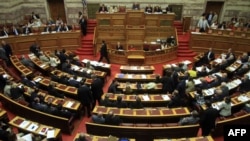 Greece -- A parliament session in Athens, July 18, 2013.