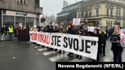 Protest "15 minuta tišine", Beograd, 21. januar 2025. 