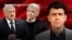 Каляж: Аляксандар Лукашэнка, Джон Коўл, Павал Вусаў (зьлева направа)