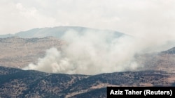 Dim u blizini libansko-izraelske granice na jugu Libana, 6. augusta 2021. godine.