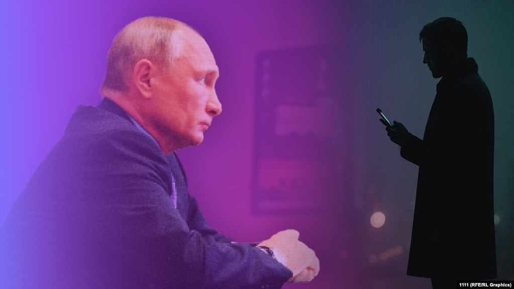 Коллаж: Путин и блокировка Рунета