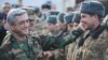 Armenia - President Serzh Sarkisian inspects a frontline army unit on New Year's Eve, 31Dec2011.