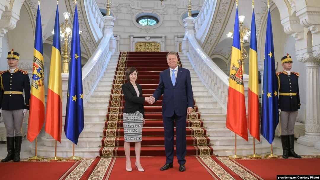 Președintele Klaus Iohannis și premierul Maia Sandu