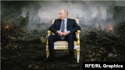 Коллаж: Путин и вечная война