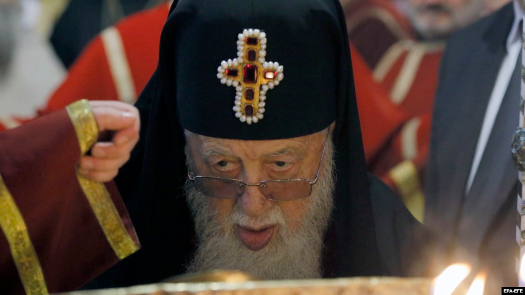 Patriarch Ilia II, the head of the Georgian Orthodox Church (file photo)