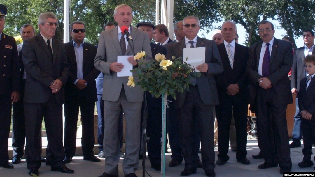 Armenia -- Russia's Ambassadror to Armenia Vyacheslav Kovalenko gives a speech in Gyumri, 01Sep2011.