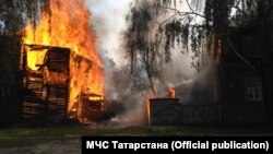Пожар в Полукамушках. 29 мая 2019 года