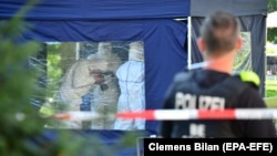 A gyanúsítottat azzal vádolják, hogy lelőtt egy grúz állampolgárt a berlini Kleiner Tiergarten parkban. (archív felvétel)

