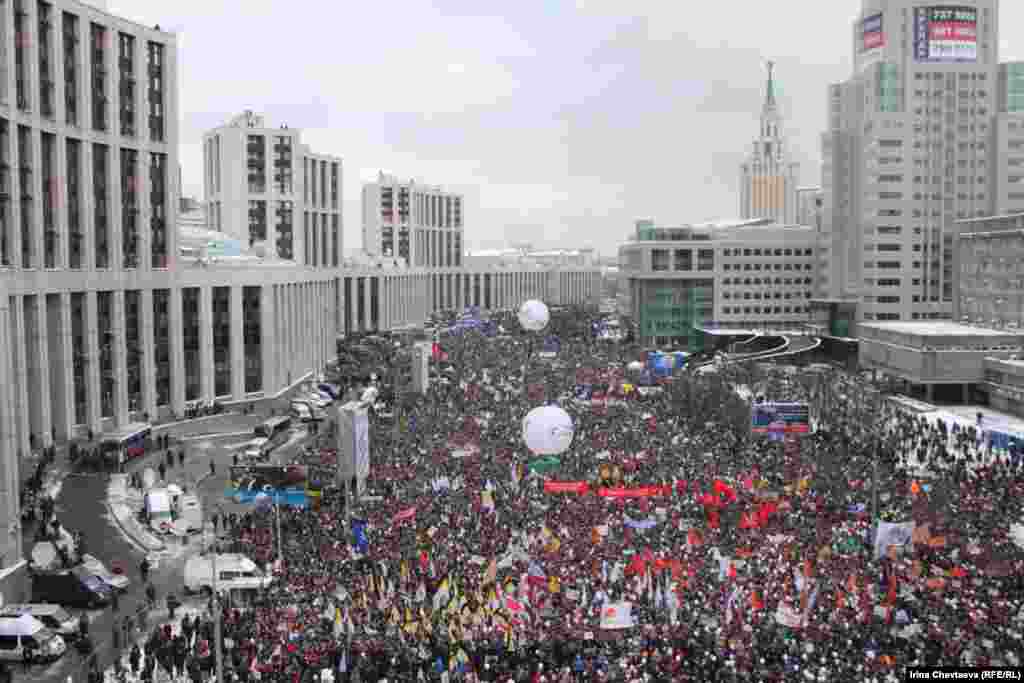 Митинг на проспекте Сахарова в Москве.