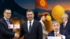 Binance компаниясынын негиздөөчүсү Чанпэн Чжао жана Кыргызстандын президенти Садыр Жапаров, USDKG долбоорунун кеңешчи тобунун башчысы Уильям Кэмпбелл жана Кыргызстандын Министрлер кабинетинин төрагасы Адылбек Касымалиев, Кыргызстандын финансы министри Алмазбек Бакетаев. Коллаж.