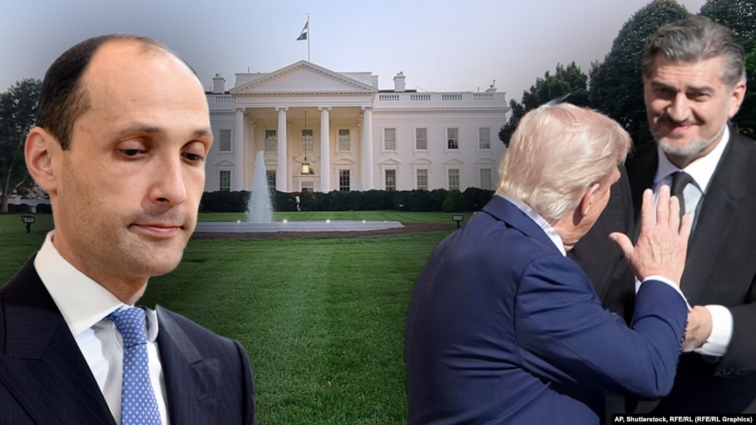 Леван Давиташвили, Дональд Трамп и Михаил Кавелашвили (коллаж)