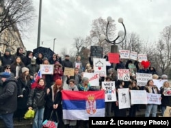 Protest podrške u Milanu, 1. februar 2025.