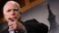 U.S. Senator John McCain is among those who are unhappy with the new U.S. spending bill, which he says panders to "[Russian President] Vladimir Putin and his gang of thugs." (file photo)