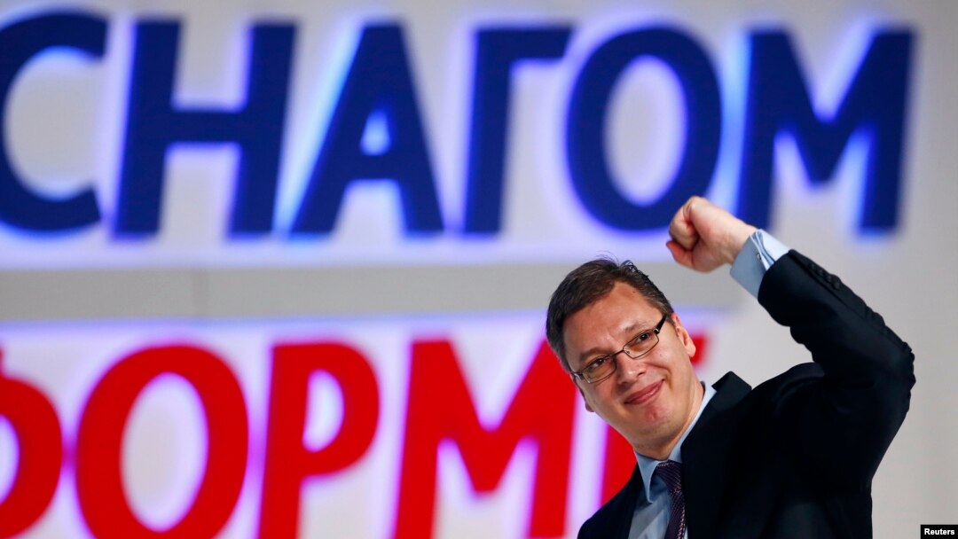 Aleksandar Vučić na predizbornom skupu 2014.