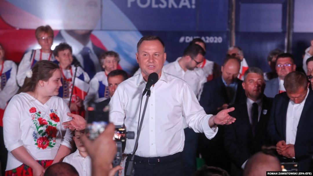 Președintele în funcție Andrzej Duda