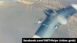 Російський безпілотник «Князь Вєщій Олег» перед збиттям у небі над Костянтинівкою