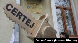 Protest față de proiectul de exploatare auriferă de la Certej.