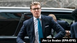 Alex van der Zwaan arrives for his sentencing in Washington on April 3.