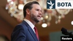Nënpresidenti amerikan, JD Vance, duke iu adresuar mediave në Islamabad, pas negociatave 21-orëshe me Iranin. 