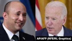 Israeli Prime Minister Naftali Bennett (left) and U.S. President Joe Biden (composite file photo)