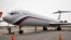 A Russian Ilyushin Il-62M Air Force plane, one of the two Russian military planes that arrived with troops and equipment to Venezuela the previous weekend, sits on the tamrac at Simon Bolivar International Airport in Maiquetia, on March 29.