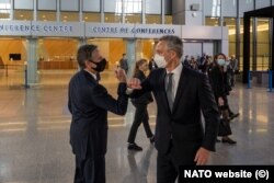 Secretarul general al NATO, Jens Stoltenberg, și secretarul de stat al SUA, Antony J. Blinken