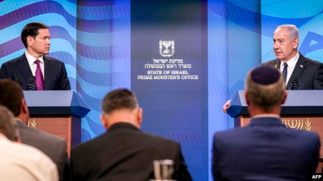 Marko Rubio və Benyamin Netanyahu