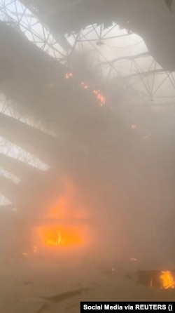 Požar na aerodromu u Kuvajtu nakon iranskog napada, 3. juna.