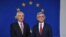 Armenia - President Serzh Sarkisian (R) and Piotr Switalski, head of the EU Delegation in Armenia, pose for a photograph at the EU office in Yerevan, 7Jun2016.