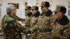 Armenia - President Serzh Sarkisian greets soldiers serving on the border with Azerbaijan, 19Nov2015.