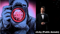 Скрыншот відэапраграмы прапагандыста Рамана Пратасевіча на дзяржаўным тэлеканале СТБ