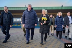 Очільник МЗС України Андрій Сибіга і президентка Єврокомісії Урсула фон дер Ляєн у Києві, Україна, 24 лютого 2026 року