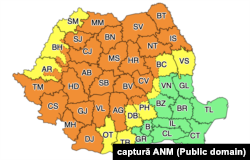 Instabilitate atmosferică accentuată, ploi abundente (19 iulie, ora 14:00 – 20 iulie, ora 10:00).