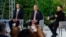 Američki izaslanici Džared Kušner i Stiv Vitkof na konferenciji za novinare s ukrajinskim predsednikom Volodimirom Zelenskim u Kijevu, 6. septembar 2026. 