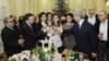 Armenia - President Serzh Sarkisian congratulates journalists at a New Year's reception, 29Dec2011.