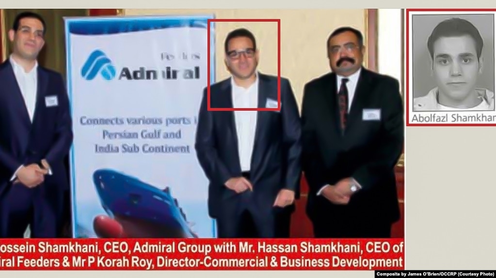 ابوالفضل شمخانی (راست و وسط در عکس سمت چپ). او در عکس چپ به عنوان حسن شمخانی معرفی شده است