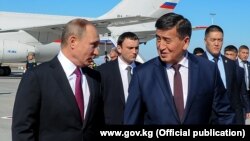 Встреча президента РФ Владимира Путина и премьер-министра КР Сооронбая Жээнбекова. 28 февраля 2017 г.